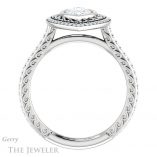 Pear Shaped Forever One Moissanite Engagement Ring #GTJ970-pear-fb-w 2 Pear Shaped Forever Brilliant Moissanite Engagement Ring #GTJ970-pear-fb-w