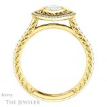 Pear Shaped Forever One Moissanite Engagement Ring #GTJ970-pear-fb-y 2 Pear Shaped Forever Brilliant Moissanite Engagement Ring #GTJ970-pear-fb-y