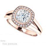 Cushion Cut Forever One Moissanite Engagement Ring #GTJ971-cushion-fo-r 5 Cushion Cut Forever One Moissanite Engagement Ring #GTJ971-cushion-fo-r