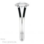 Cushion Cut Forever One Moissanite Engagement Ring #GTJ971-cushion-fo-w