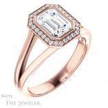 Emerald Cut Forever Brilliant Moissanite Engagement Ring #GTJ971-emerald-fb-r