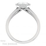 Emerald Cut Forever Brilliant Moissanite Engagement Ring #GTJ971-emerald-fb-w