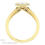 Emerald Cut Forever One Moissanite Engagement Ring #GTJ971-emerald-fb-y 2 Emerald Cut Forever Brilliant Moissanite Engagement Ring #GTJ971-emerald-fb-y