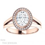 Oval Shaped Forever One Moissanite Engagement Ring #GTJ971-oval-fo-r 1 Oval Shaped Forever One Moissanite Engagement Ring #GTJ971-oval-fo-r