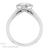 Oval Shaped Forever One Moissanite Engagement Ring #GTJ971-oval-fo-w 2 Oval Shaped Forever One Moissanite Engagement Ring #GTJ971-oval-fo-w