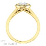 Oval Shaped Forever One Moissanite Engagement Ring #GTJ971-oval-fo-y