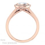 Round Cut Forever One Moissanite Engagement Ring #GTJ971-round-fo-r