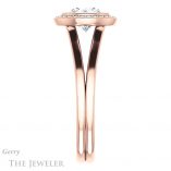 Round Cut Forever One Moissanite Engagement Ring #GTJ971-round-fo-r