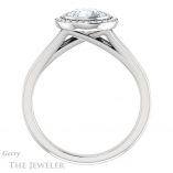 Round Cut Forever One Moissanite Engagement Ring #GTJ971-round-fo-w 2 Round Cut Forever One Moissanite Engagement Ring #GTJ971-round-fo-w