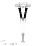 Round Cut Forever One Moissanite Engagement Ring #GTJ971-round-fo-w 3 Round Cut Forever One Moissanite Engagement Ring #GTJ971-round-fo-w