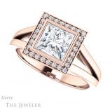 Princess Cut Forever One Moissanite Engagement Ring #GTJ971-square-fo-r