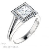 Princess Cut Forever One Moissanite Engagement Ring #GTJ971-square-fo-w