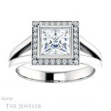 Princess Cut Forever One Moissanite Engagement Ring #GTJ971-square-fo-w