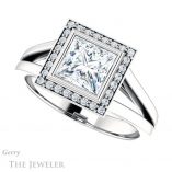 Princess Cut Forever One Moissanite Engagement Ring #GTJ971-square-fo-w