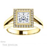 Princess Cut Forever One Moissanite Engagement Ring #GTJ971-square-fo-y 1 Princess Cut Forever One Moissanite Engagement Ring #GTJ971-square-fo-y