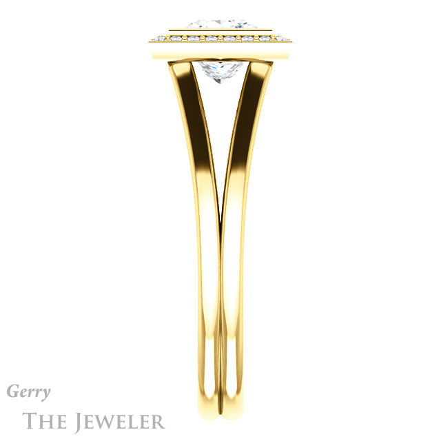 Princess Cut Forever One Moissanite Engagement Ring #GTJ971-square-fo-y 3 Princess Cut Forever One Moissanite Engagement Ring #GTJ971-square-fo-y