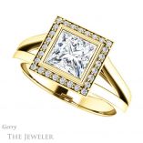 Princess Cut Forever One Moissanite Engagement Ring #GTJ971-square-fo-y 5 Princess Cut Forever One Moissanite Engagement Ring #GTJ971-square-fo-y