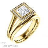 Princess Cut Forever One Moissanite Engagement Ring #GTJ971-square-fo-y 6 Princess Cut Forever One Moissanite Engagement Ring #GTJ971-square-fo-y