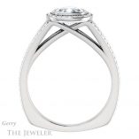 Cushion Cut Forever One Moissanite Engagement Ring #GTJ973-cushion-fo-w