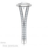 Cushion Cut Forever One Moissanite Engagement Ring #GTJ973-cushion-fo-w