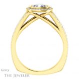 Cushion Cut Forever One Moissanite Engagement Ring #GTJ973-cushion-fo-y