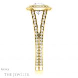 Cushion Cut Forever One Moissanite Engagement Ring #GTJ973-cushion-fo-y