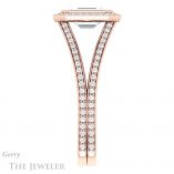 Emerald Cut Forever One Moissanite Engagement Ring #GTJ973-emerald-fb-r 3 Emerald Cut Forever Brilliant Moissanite Engagement Ring #GTJ973-emerald-fb-r