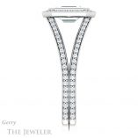 Emerald Cut Forever One Moissanite Engagement Ring #GTJ973-emerald-fb-w 3 Emerald Cut Forever Brilliant Moissanite Engagement Ring #GTJ973-emerald-fb-w