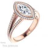 Marquise Cut Forever One Moissanite Engagement Ring #GTJ973-marquise-fb-r 4 Marquise Cut Forever Brilliant Moissanite Engagement Ring #GTJ973-marquise-fb-r