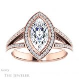 Marquise Cut Forever One Moissanite Engagement Ring #GTJ973-marquise-fb-r 1 Marquise Cut Forever Brilliant Moissanite Engagement Ring #GTJ973-marquise-fb-r