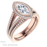 Marquise Cut Forever One Moissanite Engagement Ring #GTJ973-marquise-fb-r 6 Marquise Cut Forever Brilliant Moissanite Engagement Ring #GTJ973-marquise-fb-r