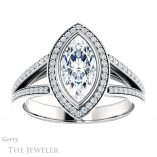 Marquise Cut Forever Brilliant Moissanite Engagement Ring #GTJ973-marquise-fb-w