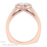 Oval Shaped Forever One Moissanite Engagement Ring #GTJ973-oval-fo-r