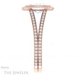 Oval Shaped Forever One Moissanite Engagement Ring #GTJ973-oval-fo-r