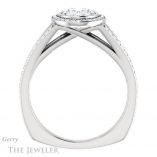 Oval Shaped Forever One Moissanite Engagement Ring #GTJ973-oval-fo-w 2 Oval Shaped Forever One Moissanite Engagement Ring #GTJ973-oval-fo-w