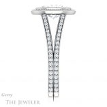 Oval Shaped Forever One Moissanite Engagement Ring #GTJ973-oval-fo-w 3 Oval Shaped Forever One Moissanite Engagement Ring #GTJ973-oval-fo-w