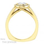 Oval Shaped Forever One Moissanite Engagement Ring #GTJ973-oval-fo-y
