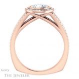 Round Cut Forever One Moissanite Engagement Ring #GTJ973-round-fo-r