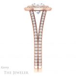 Round Cut Forever One Moissanite Engagement Ring #GTJ973-round-fo-r