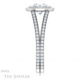 Round Cut Forever One Moissanite Engagement Ring #GTJ973-round-fo-w