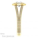Round Cut Forever One Moissanite Engagement Ring #GTJ973-round-fo-y