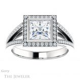 Princess Cut Forever One Moissanite Engagement Ring #GTJ973-square-fo-w