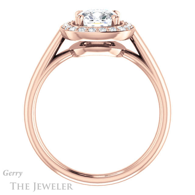 Cushion Cut Forever One Moissanite Engagement Ring #GTJ974-cushion-fo-r