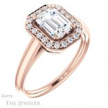 Emerald Cut Forever One Moissanite Engagement Ring #GTJ974-emerald-fb-r 4 Emerald Cut Forever Brilliant Moissanite Engagement Ring #GTJ974-emerald-fb-r