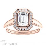 Emerald Cut Forever One Moissanite Engagement Ring #GTJ974-emerald-fb-r 1 Emerald Cut Forever Brilliant Moissanite Engagement Ring #GTJ974-emerald-fb-r