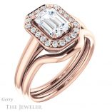 Emerald Cut Forever One Moissanite Engagement Ring #GTJ974-emerald-fb-r 6 Emerald Cut Forever Brilliant Moissanite Engagement Ring #GTJ974-emerald-fb-r
