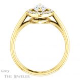 Marquise Cut Forever One Moissanite Engagement Ring #GTJ974-marquise-fb-y 2 Marquise Cut Forever Brilliant Moissanite Engagement Ring #GTJ974-marquise-fb-y