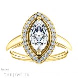 Marquise Cut Forever One Moissanite Engagement Ring #GTJ974-marquise-fb-y 1 Marquise Cut Forever Brilliant Moissanite Engagement Ring #GTJ974-marquise-fb-y