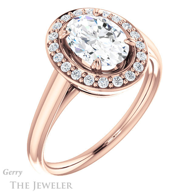 Oval Shaped Forever One Moissanite Engagement Ring #GTJ974-oval-fo-r 4 Oval Shaped Forever One Moissanite Engagement Ring #GTJ974-oval-fo-r