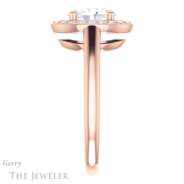 Oval Shaped Forever One Moissanite Engagement Ring #GTJ974-oval-fo-r 3 Oval Shaped Forever One Moissanite Engagement Ring #GTJ974-oval-fo-r